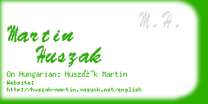 martin huszak business card